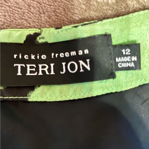Teri Jon - Silk Dress - Size 12 - Picture 3 of 4